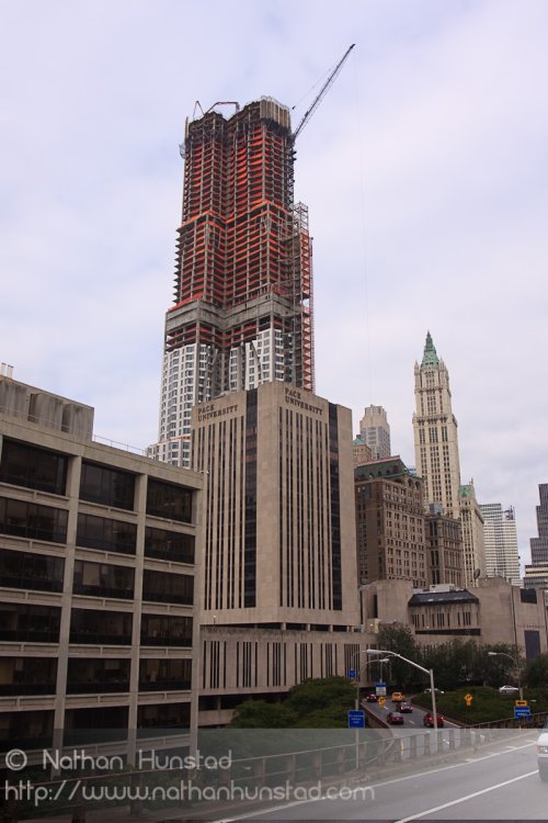 Pace University from the Brooklyn Bridge